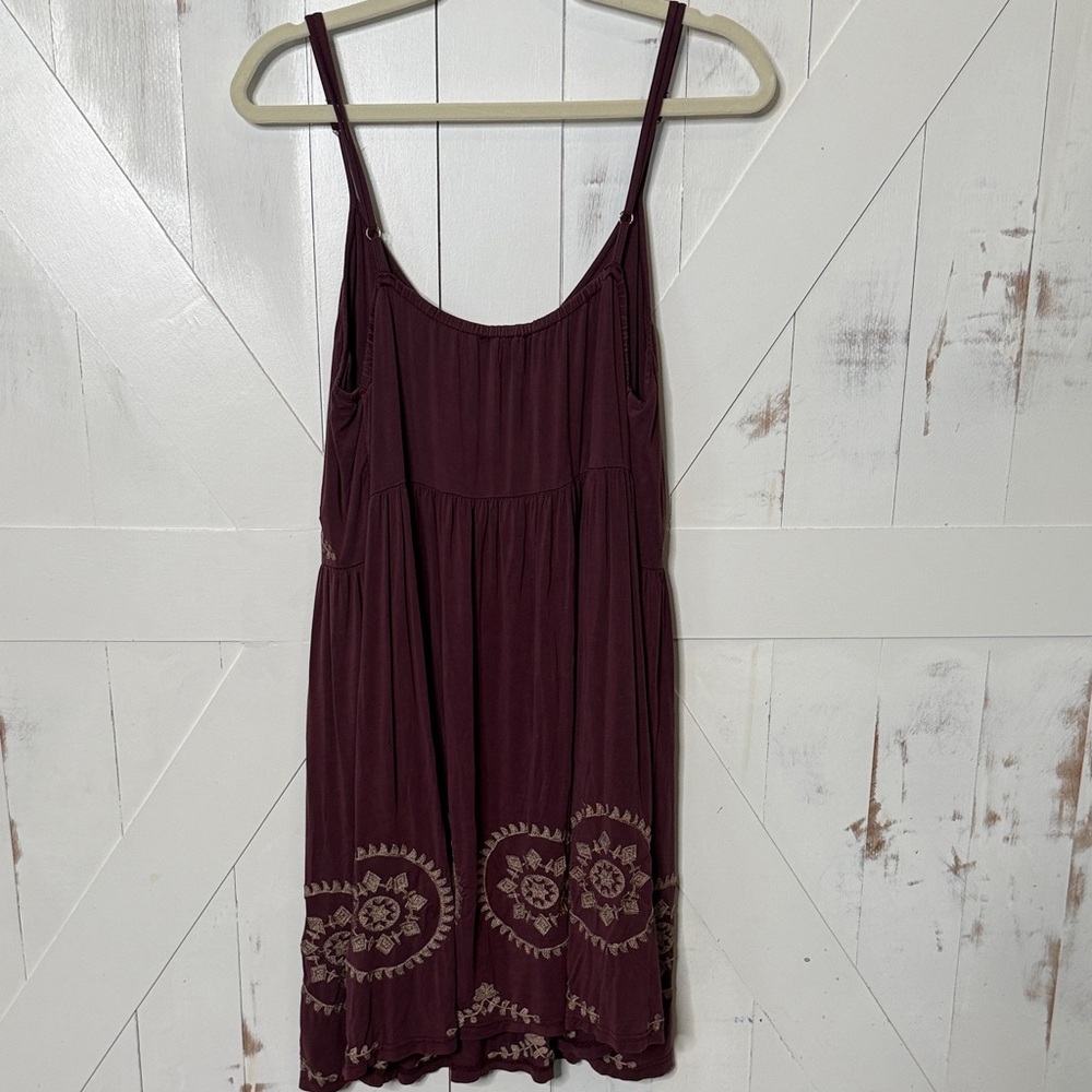 POL Plum Embroidered Boho Mini Dress - Picture 5 of 10